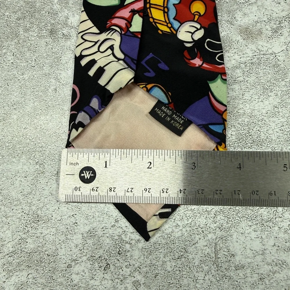 BALANCINE Silk Tie Mens OS Goofy Black Music Piano Pointed‎ Made IKorea Necktie